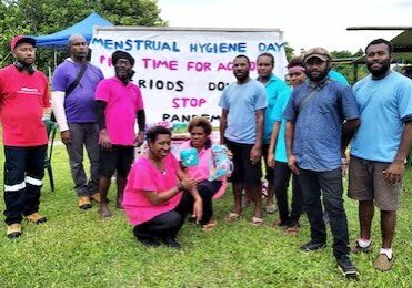 Live & Learn PNG staff at menstrual hygiene promotion activities