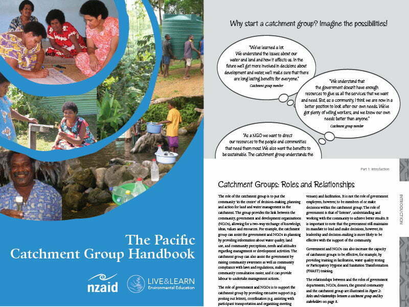 Cover page for the document 'The Pacific Catchment Group Handbook'