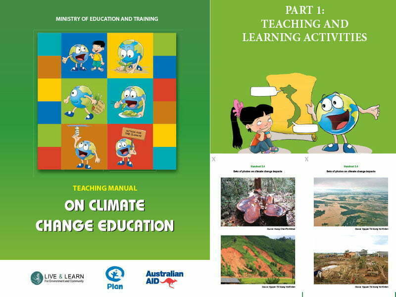 Cover page for the document 'Teachers Manual on Climate Change Education'