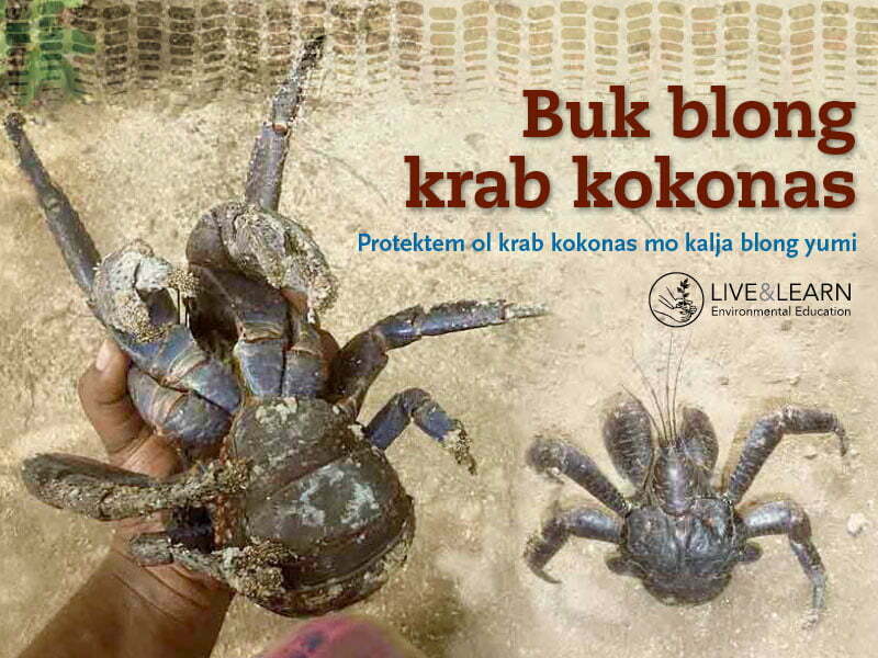 Cover page for the document 'Buk Blong Krab Kokonas'