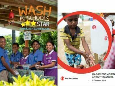 Covers of Fiji and Vanuatu WASH in Schools resources