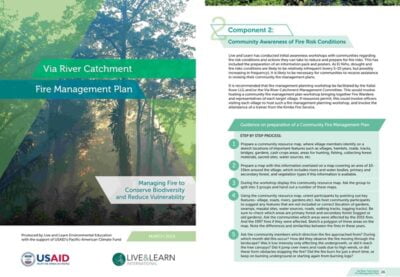 Cover Page for the document 'Via River Catchment Fire Management Plan'