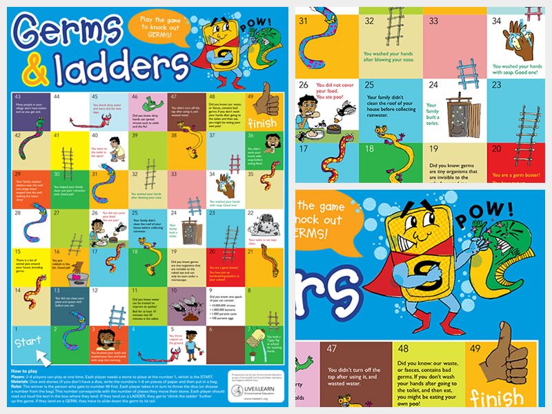 Germs & Ladders Game