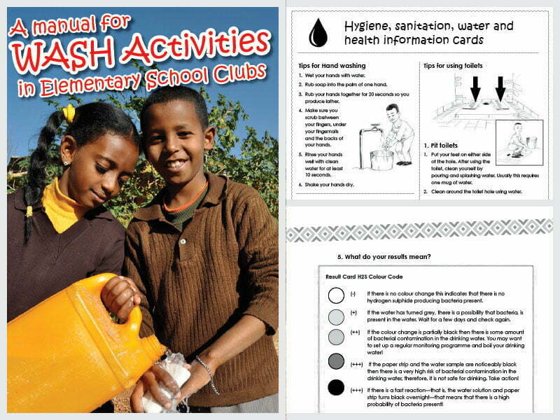 Cover page for the document 'A Manual for WASH Activities in Elementary School Clubs'