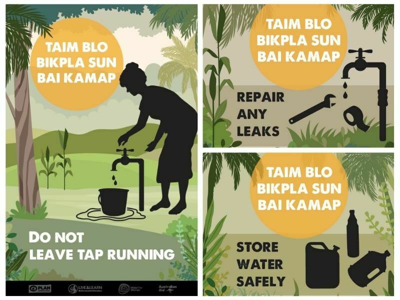 A sample of the Drought Preparedness Posters and Stickers