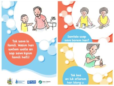 Collage of the handwashing posters
