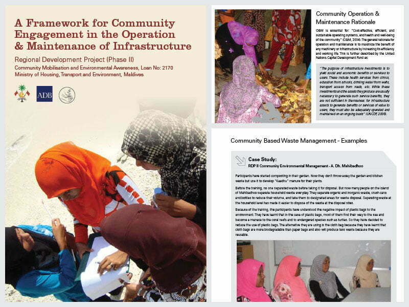 Cover page for the document 'A Framework for Community Engagement in the Operation and Maintenance of Infrastructure'