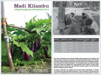 Cover page for the document 'Madi Kilambu - A Rapid Assessment of Perceptions: Part 2'